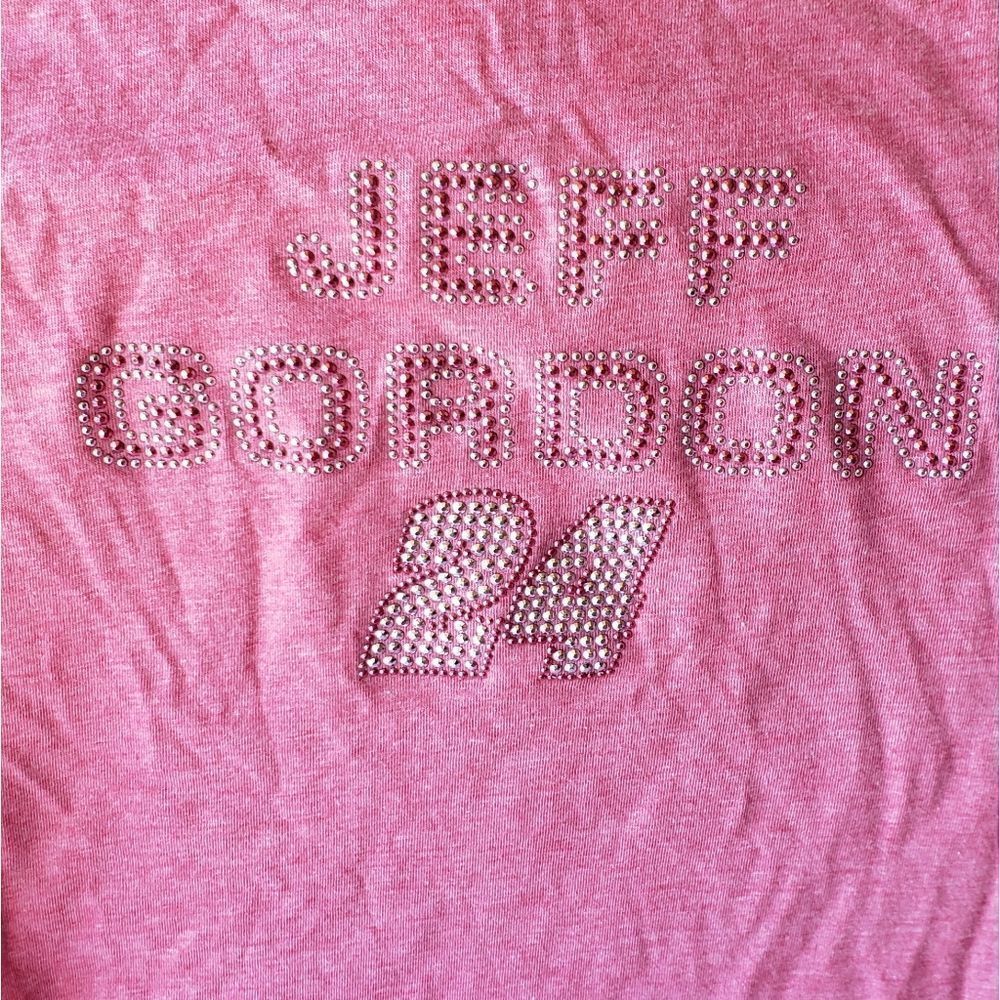 NWT Chase Authentics NASCAR Jeff Gordon Pink Shirt - Sz M